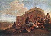 LAER, Pieter van Landscape with Morra Players sg Spain oil painting artist